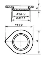 Крышка фарфоровая к тиглю №7 исп. 2 40/7 мм ФАРКОС-1