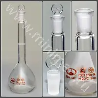 Колба мерная 2-250-2 14/23 с одной меткой и пришлифованной пробкой (ГОСТ 1770-74, ТУ 9464-013-52876351-2014)