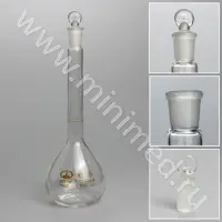 Колба мерная 2-200-1 с одной меткой и пришлифованной пробкой 14/23 1 класс ГОСТ 1770-74