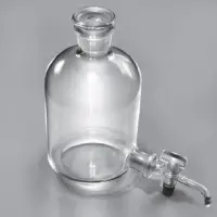 Склянка-аспиратор 1000 мл с краном и пришлифованной пробкой (бутыль Вульфа), Greetmed