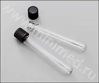 Пробирка с завинчивающейся крышкой 10 мл, 16х100 мм, боросиликатное стекло, Greetmed