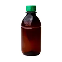 Бутылка ПЭТФ 270 мл круглая коричневая с крышкой