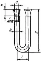 Трубка хлоркальциевая ТХ-U-1-100 ГОСТ 25336-82