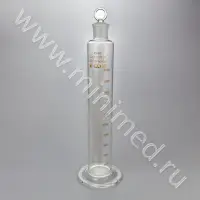Цилиндр 2-2000-1, конус 45/40, 1 кл. точности, мерный с пришлифованной пробкой, на стеклянном основании (ГОСТ 1770-74)