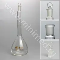 Колба мерная 2-500-1 с одной меткой и пришлифованной пробкой 14/23 1 класс точности ГОСТ 1770-74