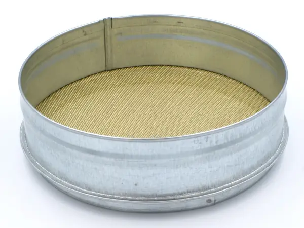 Сито ОЦ 300/75 №8,0 (ПквН) обечайка - оцинкованная сталь, полотно - нержавеющая сталь, перфорация - квадрат, с калибровкой